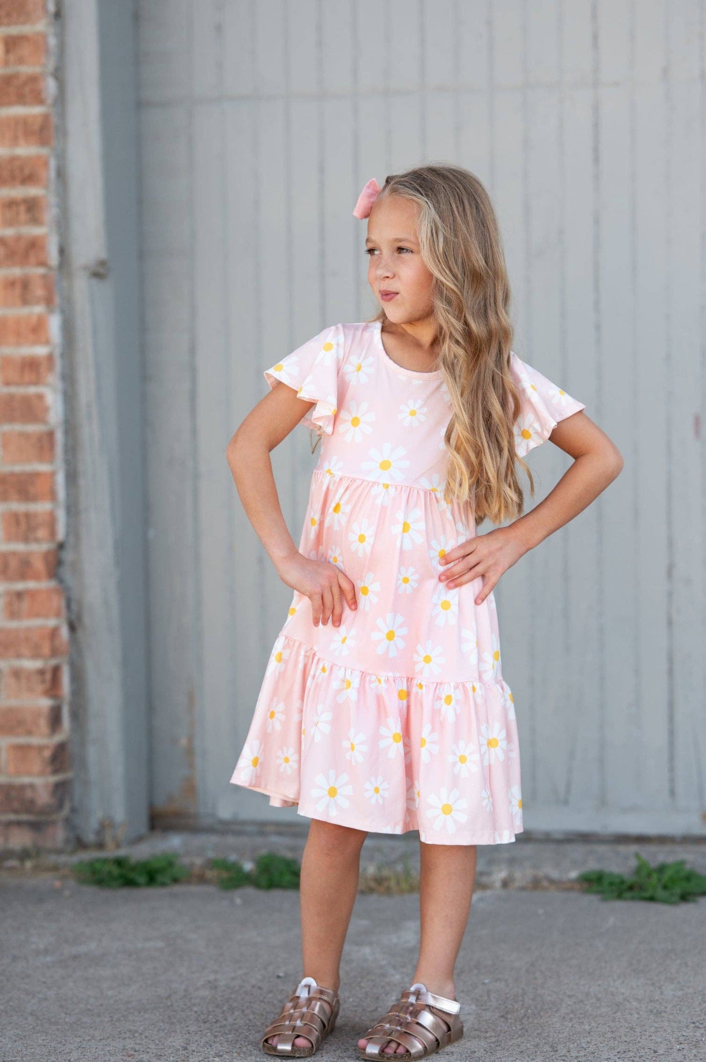 Girls Emma Spring Daisy Dress
