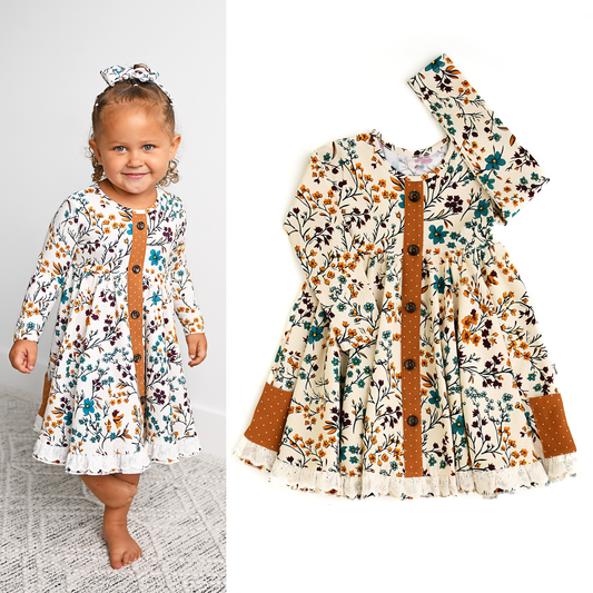 Maren Floral BUTTON DRESS