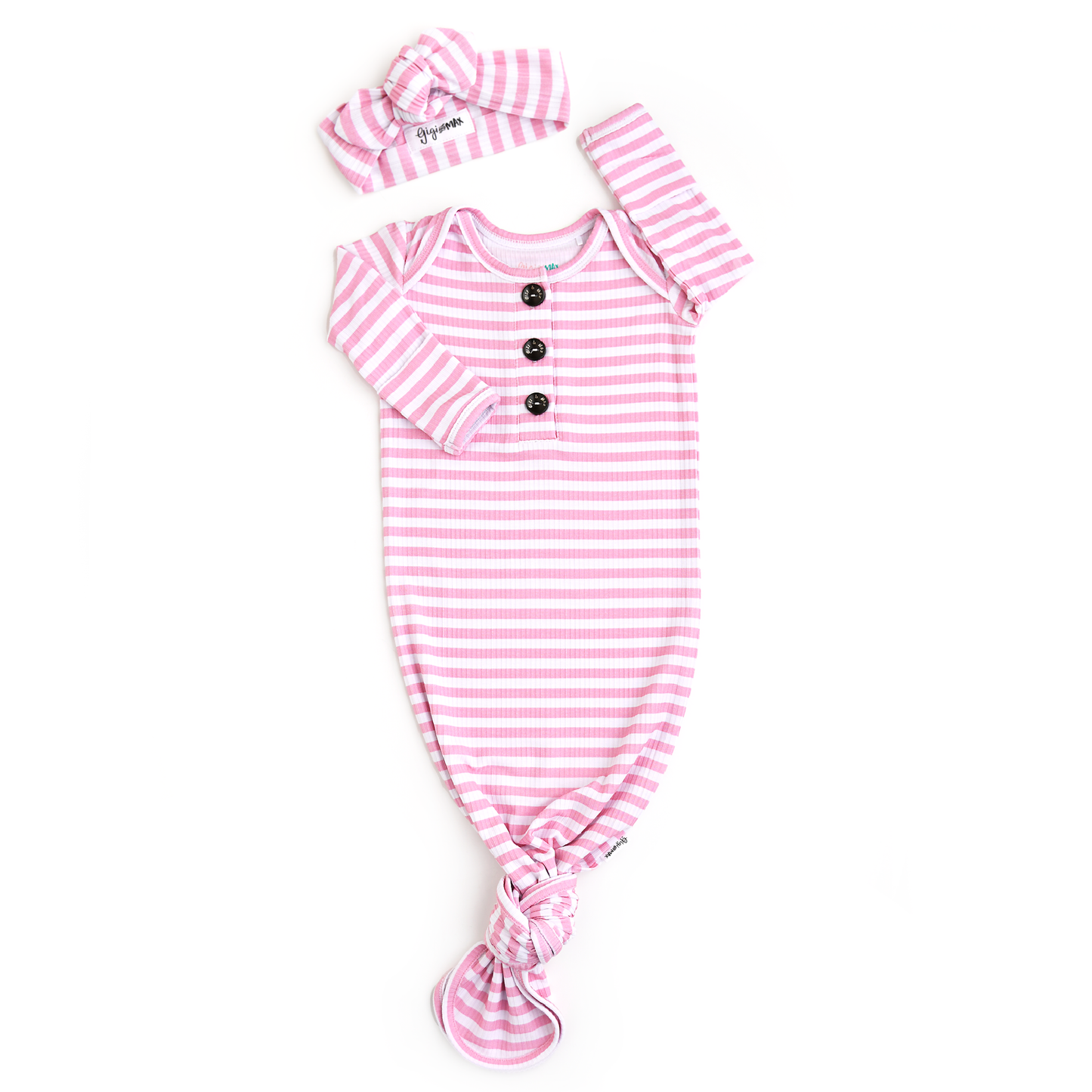 Lana Pink Ribbed GOWN