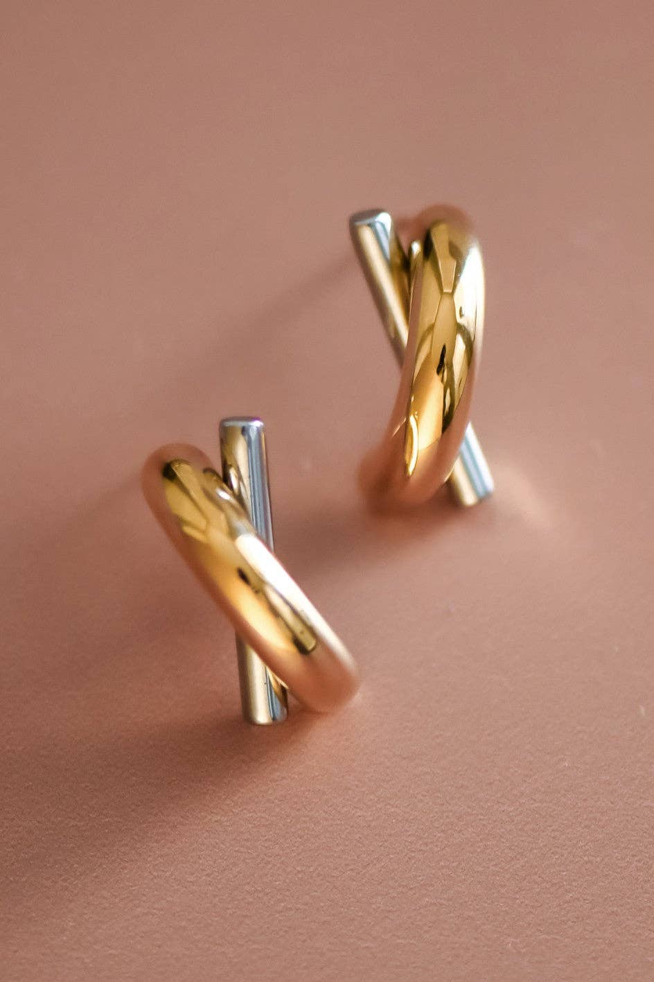18K Gold Plated Waterproof Stainless Steel Stud Earrings