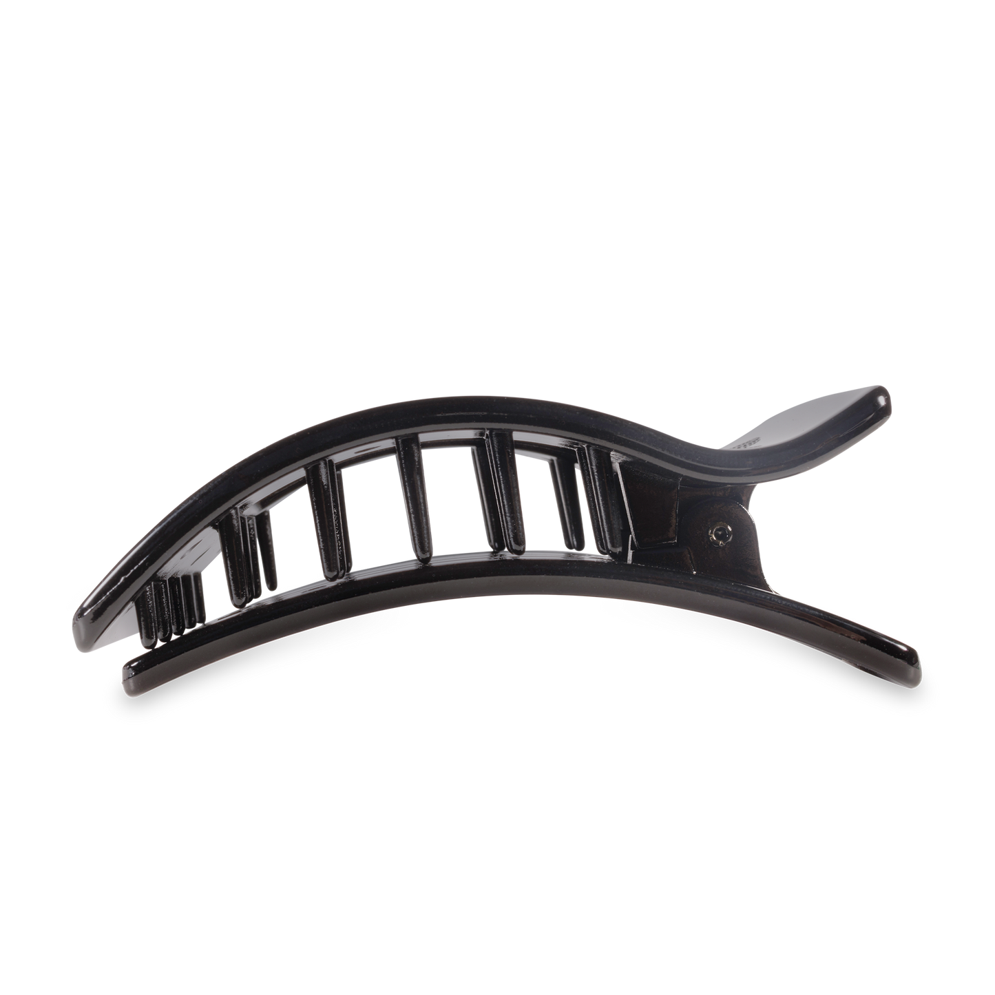 Flat Rectangle Hair Clip In Jet Black