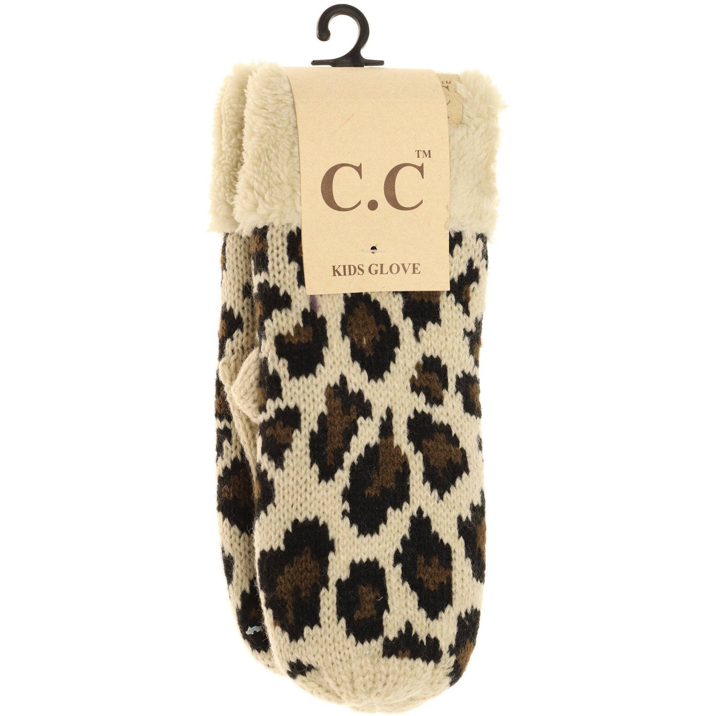 KIDS Leopard Print CC Mittens
