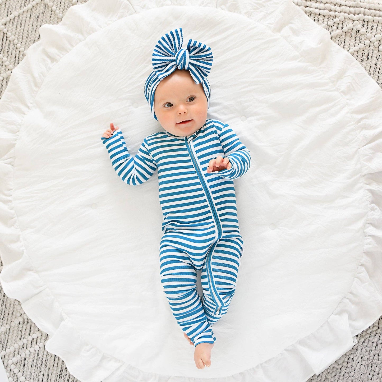 Cooper Blue Ribbed ZIP