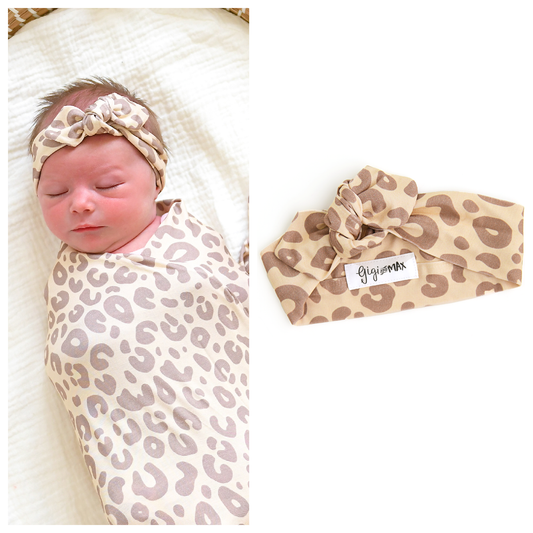 Amari Leopard TOPKNOT HEADBAND