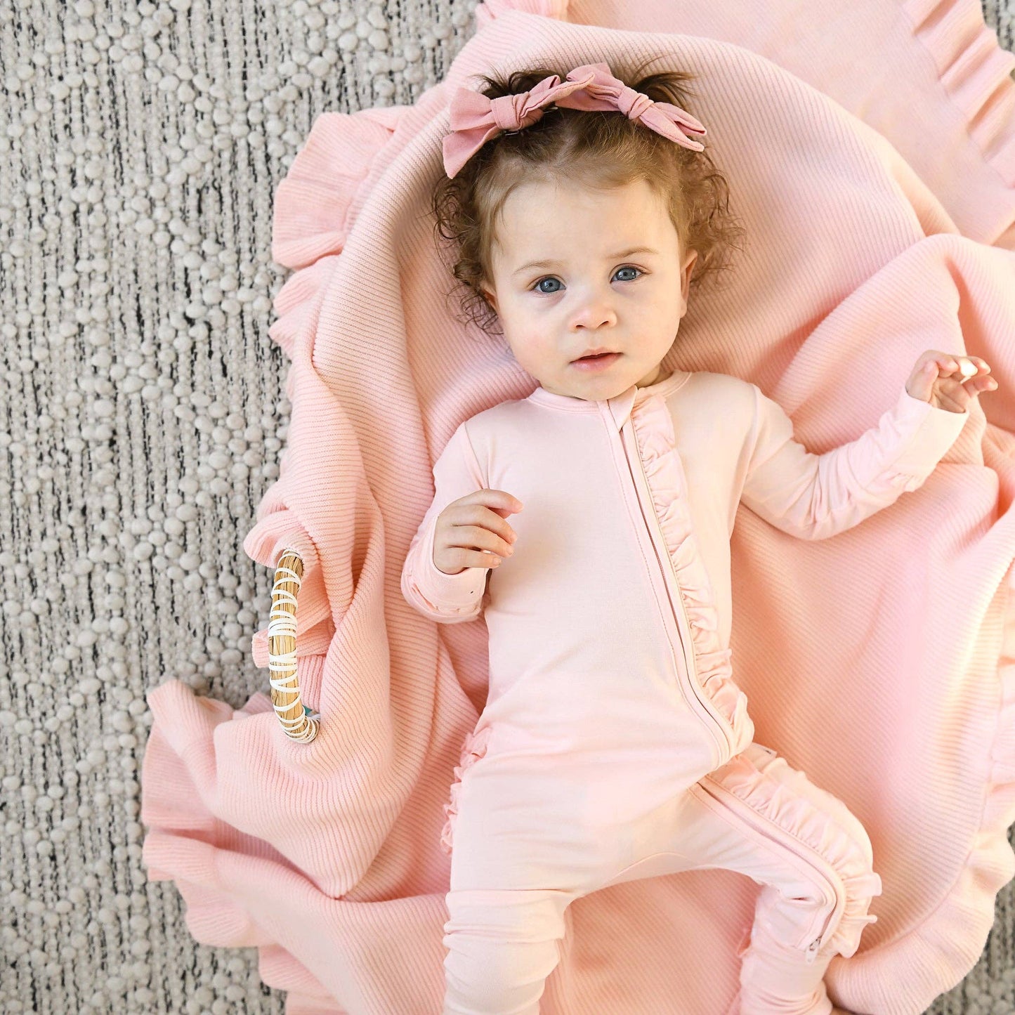 Light Pink RUFFLE ZIP