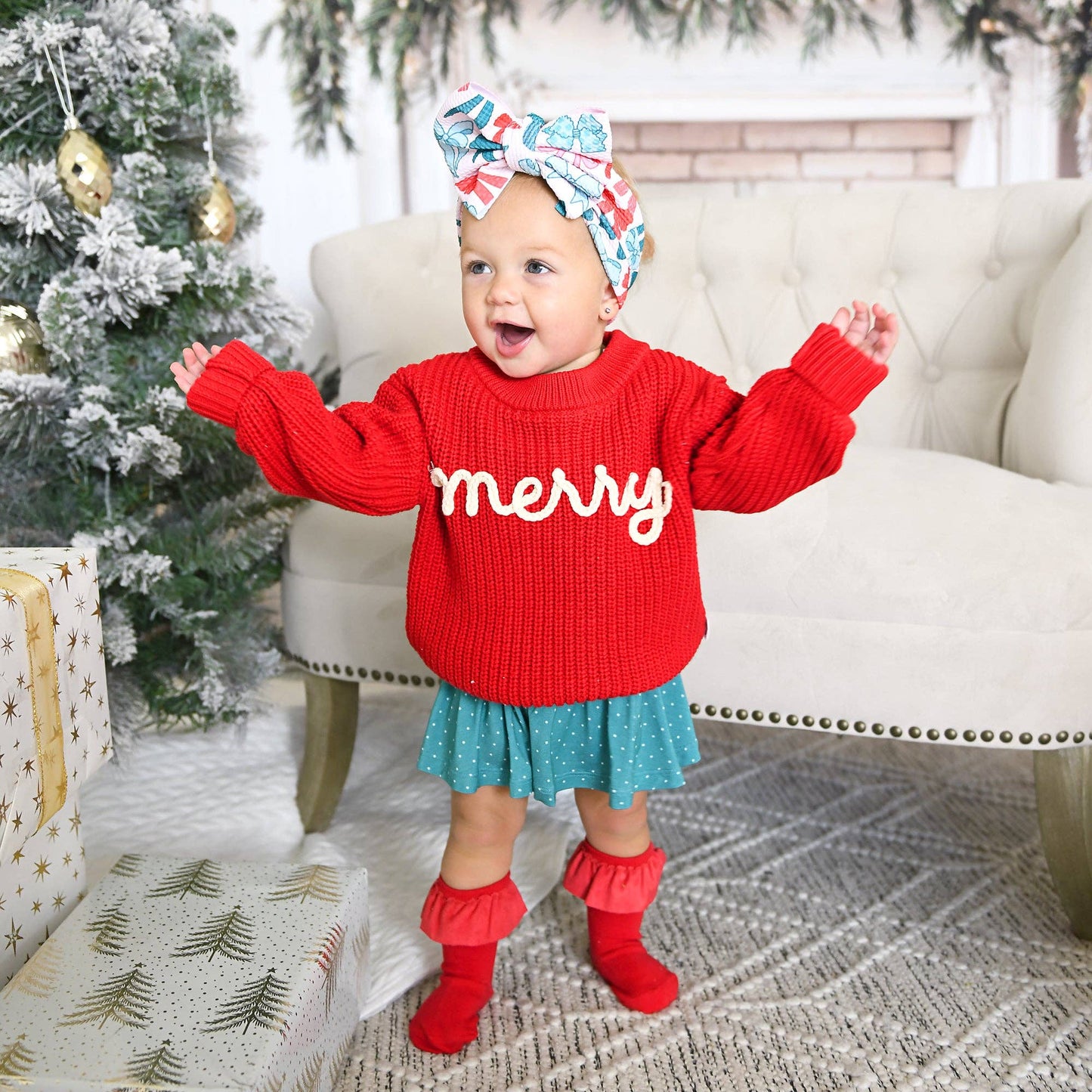 Red RUFFLE SOCKS