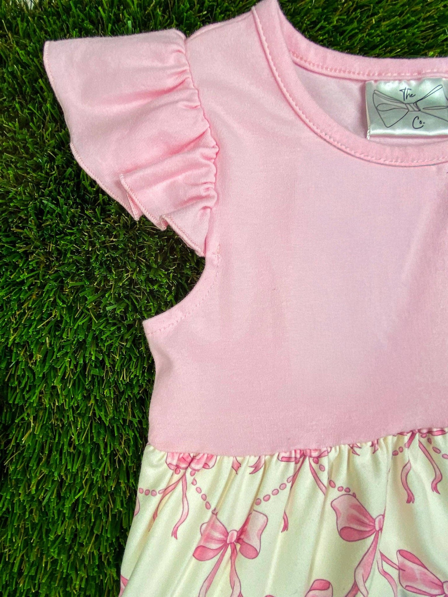 Pink Floral Tiered Dress