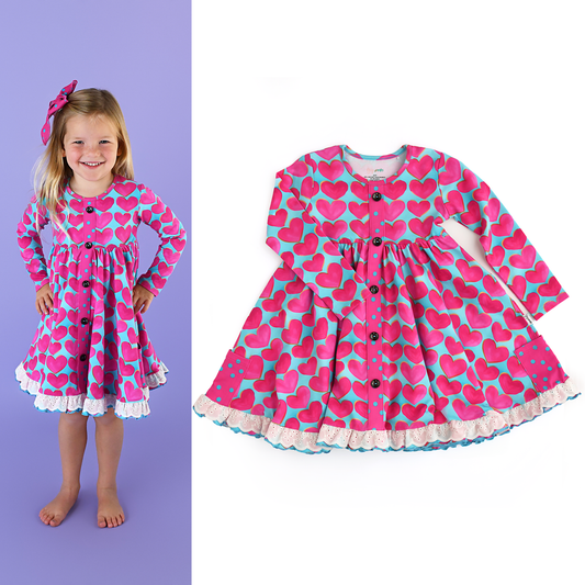 Cora Button Dress