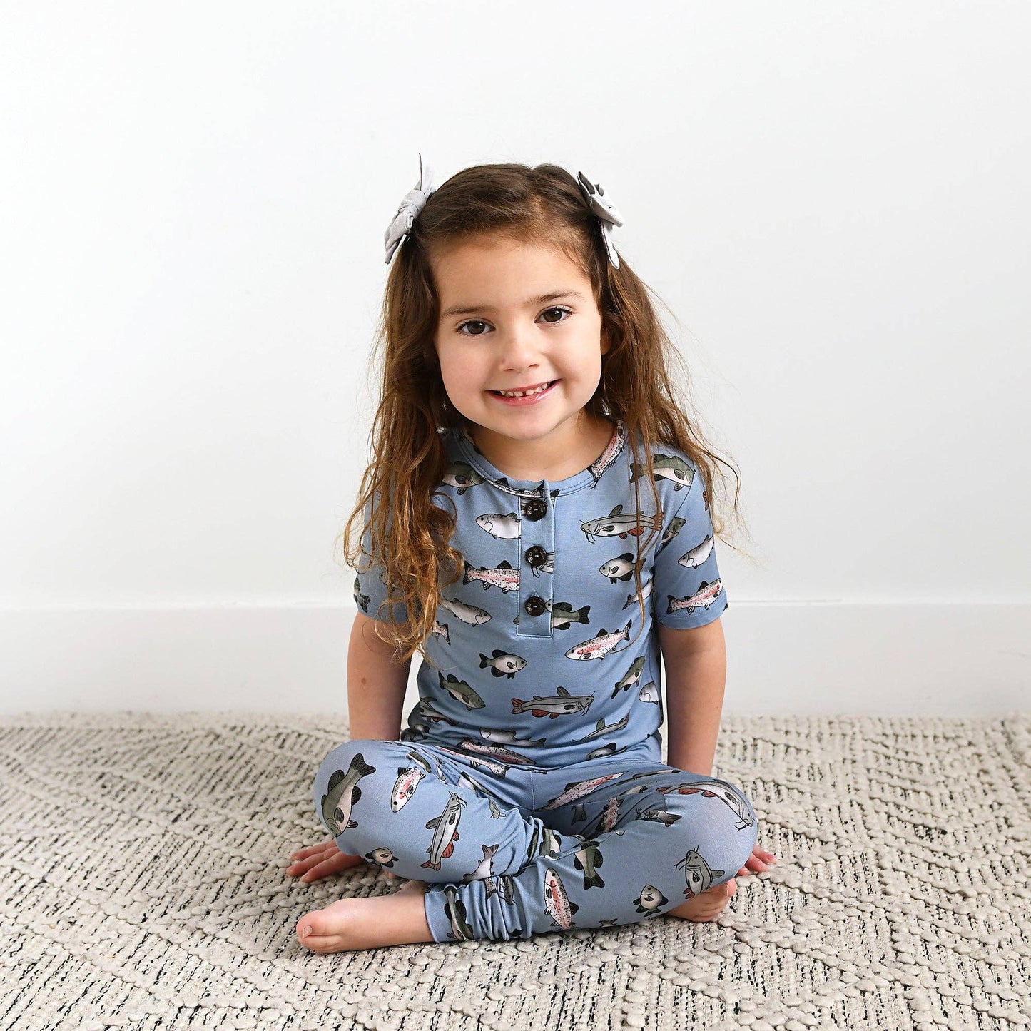 Wade TWO PIECE Fish Bamboo Lounge Set Kids Clothing