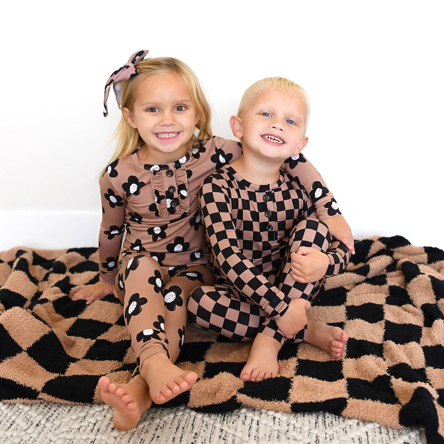 Coco RUFFLE TWO PIECE Bamboo Flowers Lounge Set Girls Outfit