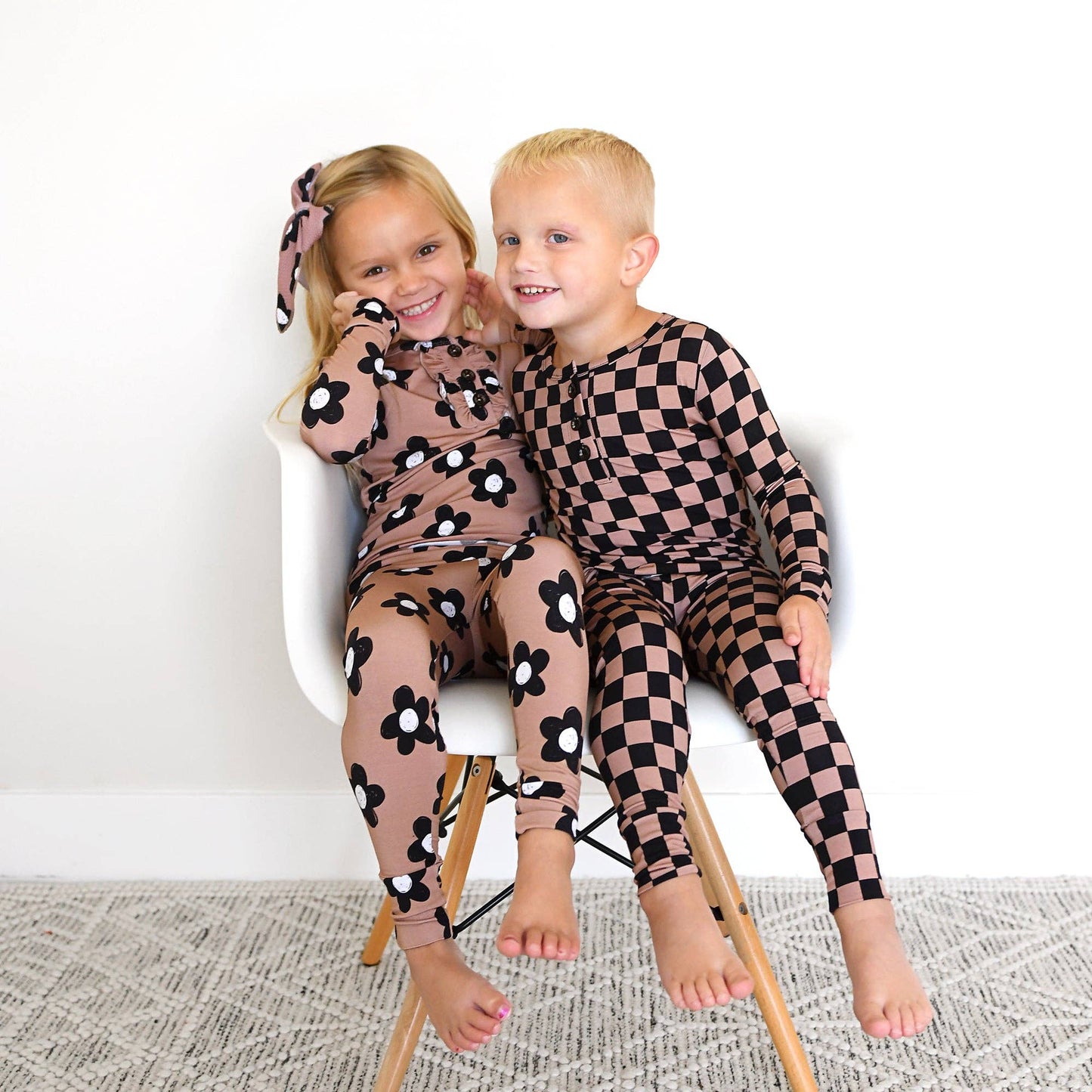 Coco RUFFLE TWO PIECE Bamboo Flowers Lounge Set Girls Outfit