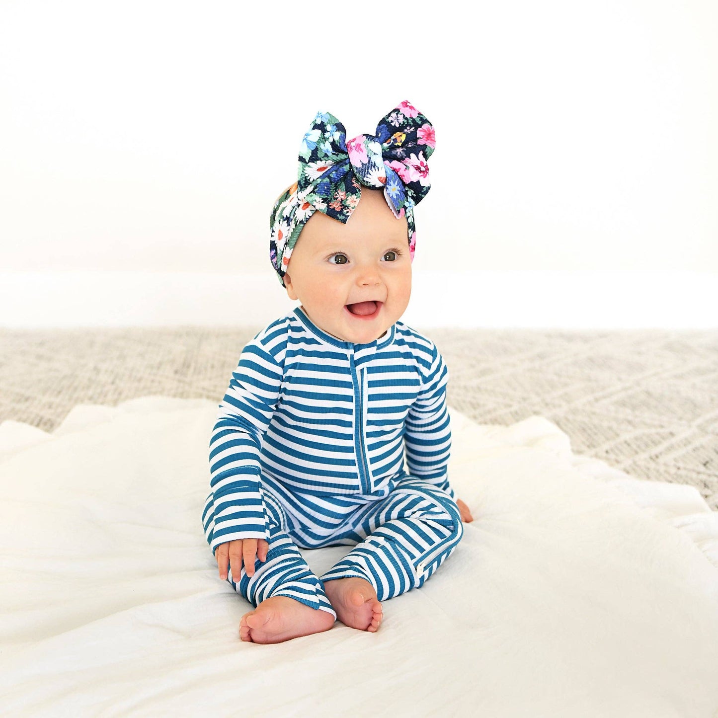 Cooper Blue Ribbed ZIP