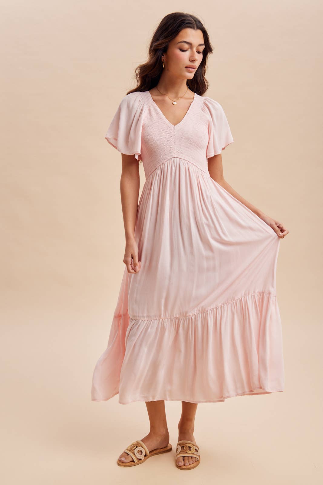 MODAL SMOCKED DRESS