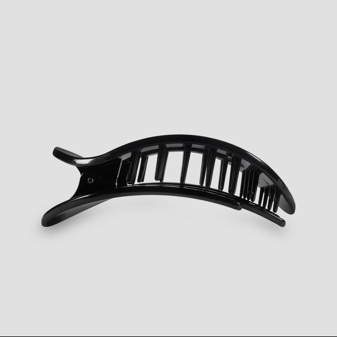 Teleties Jet Black Flat Round Clip