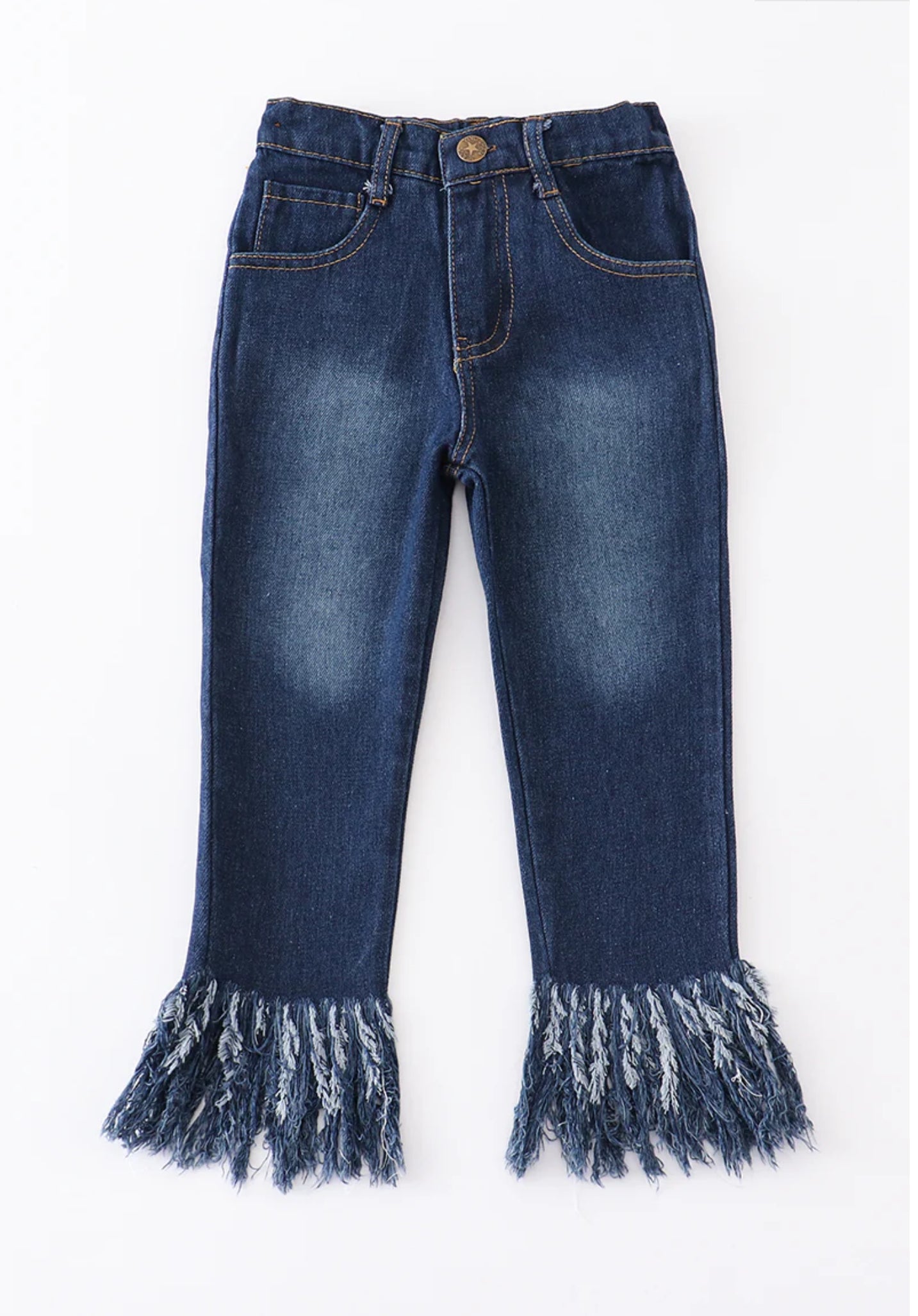 Girl's Frayed Denim