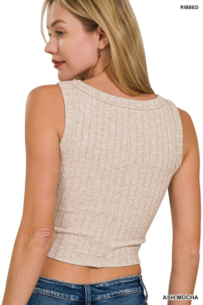 Ribbed Sleeveless Top