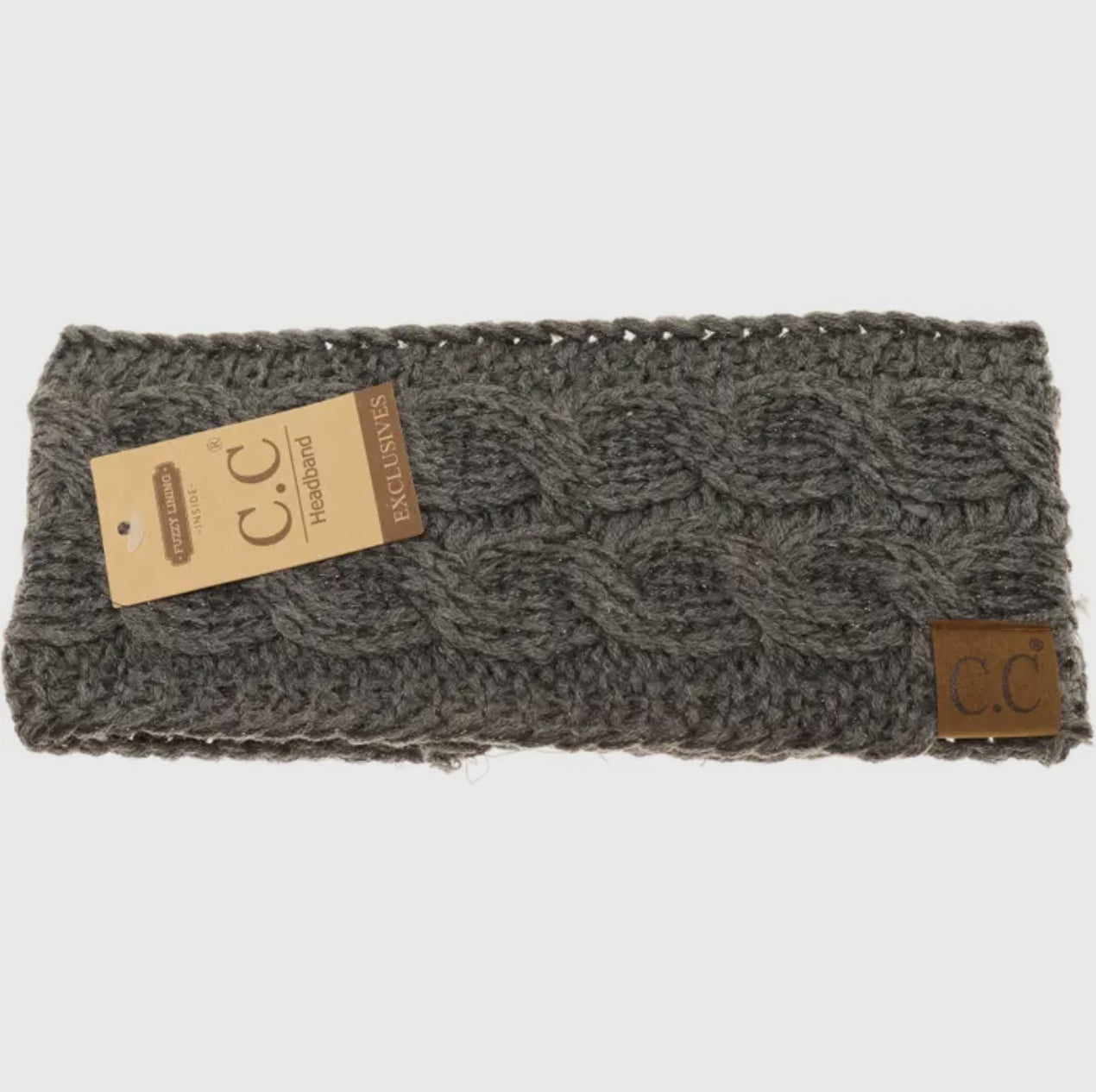 CC Metallic Cable Knit Headwrap