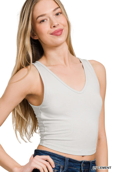 V Neck Cropped Cami