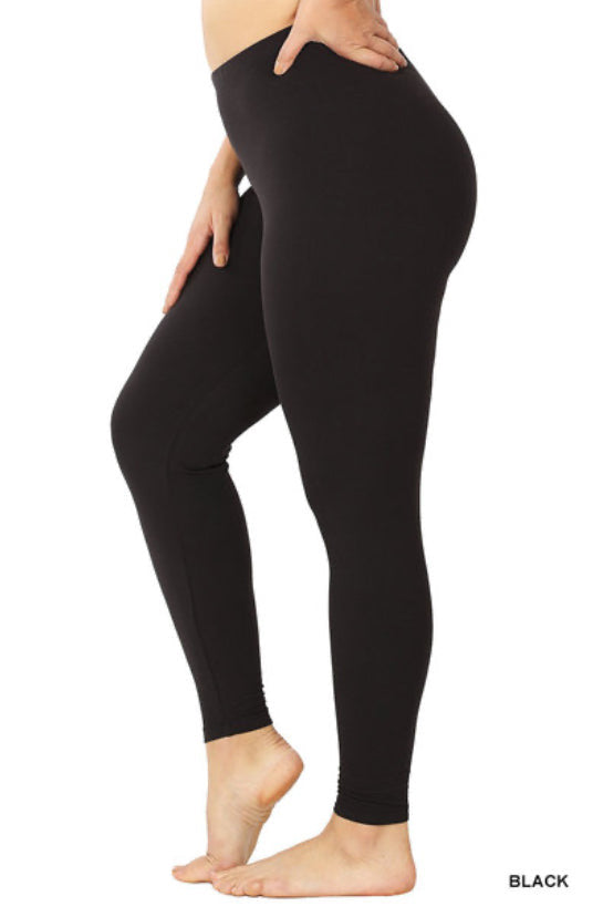 Microfiber Wide Waist Leggings (6 colors)