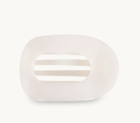 Teleties Coconut White Round Clip