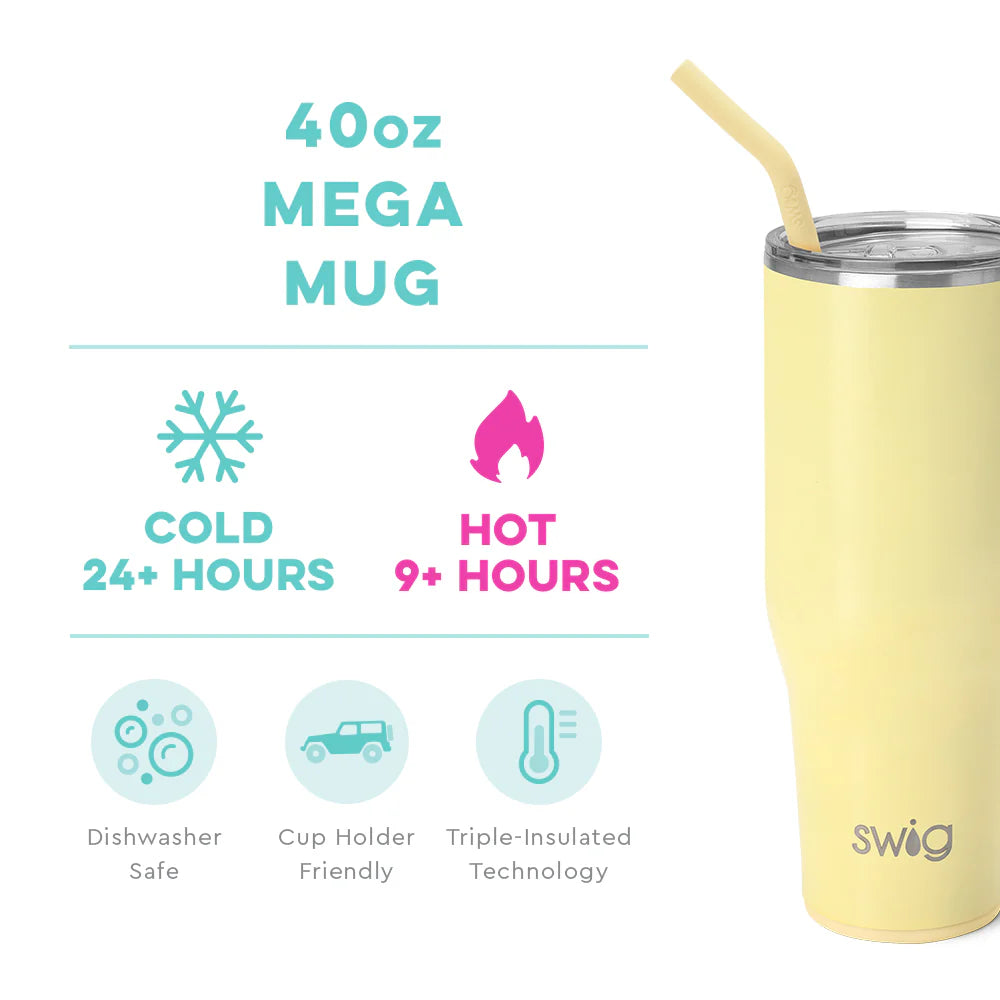 Swig 40oz Mega Mug in Shimmer Buttercup