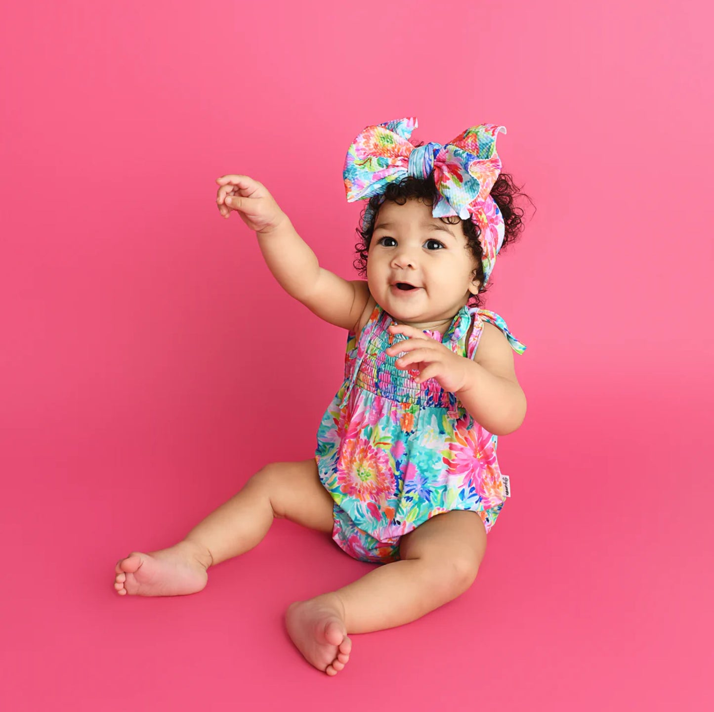 Bianca SMOCKED BUBBLE ROMPER by Gigi & Max
