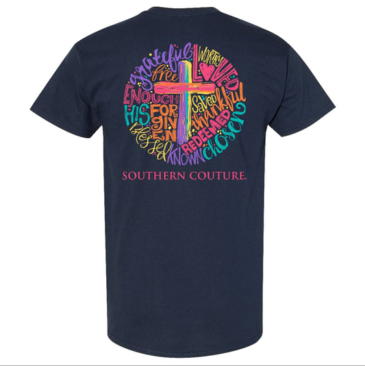 Southern Couture Brushstroke Cross Circle