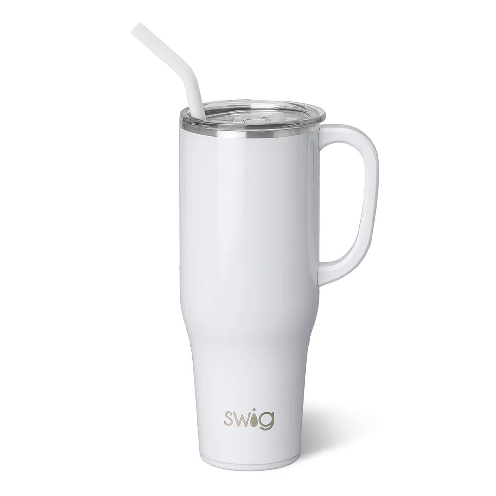 Swig 40oz Mega Mug in Shimmer White