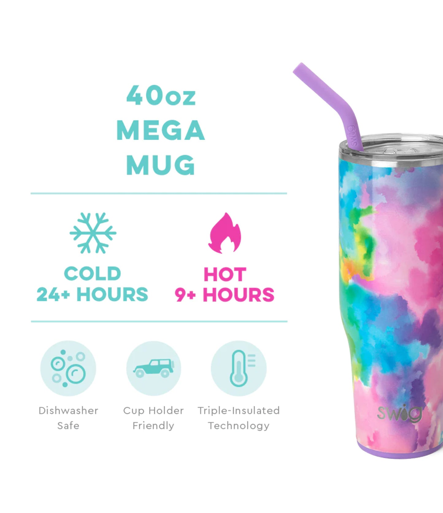 Swig 40oz Mega Mug in Cloud Nine