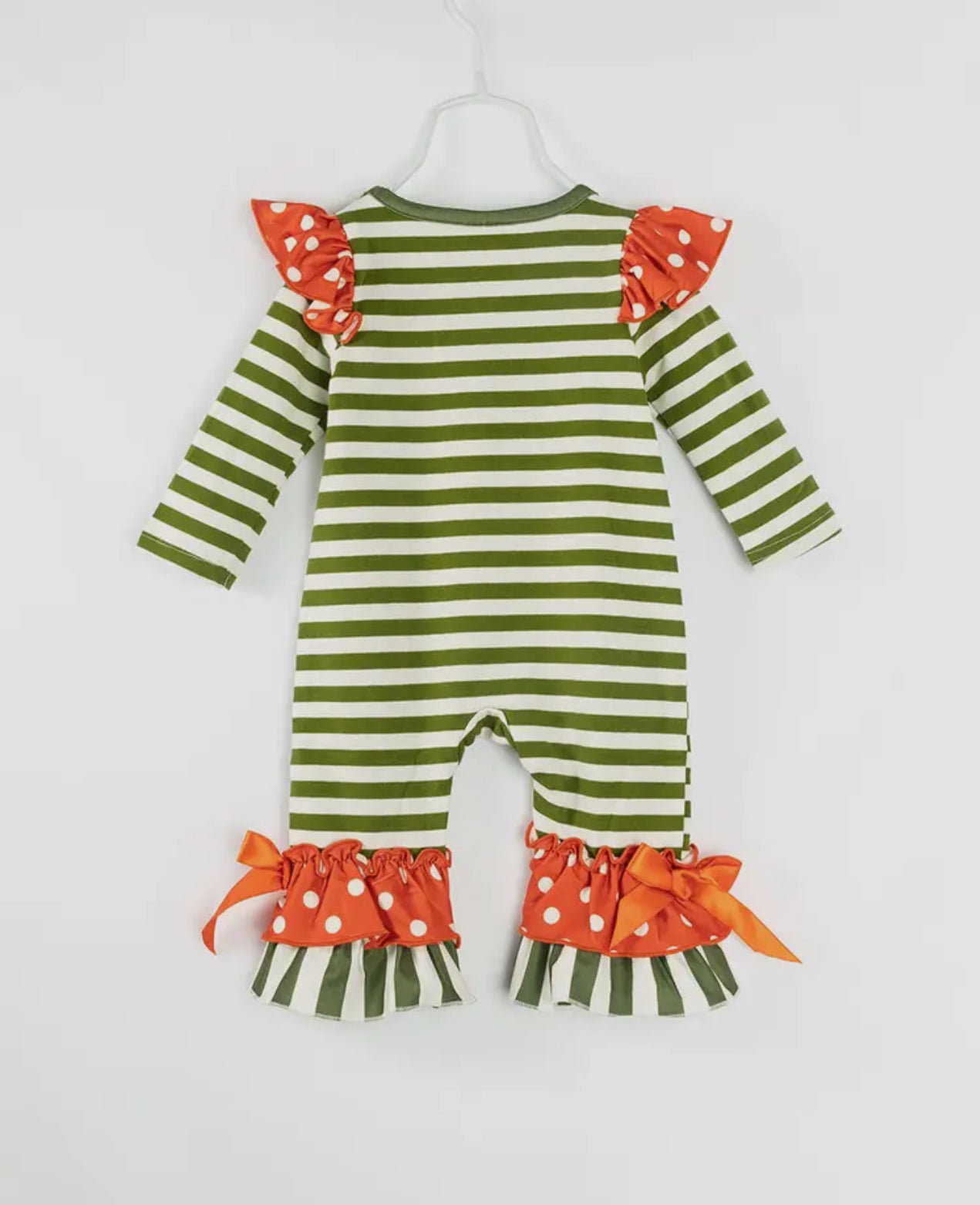 Stripe Ghost Ruffle Romper