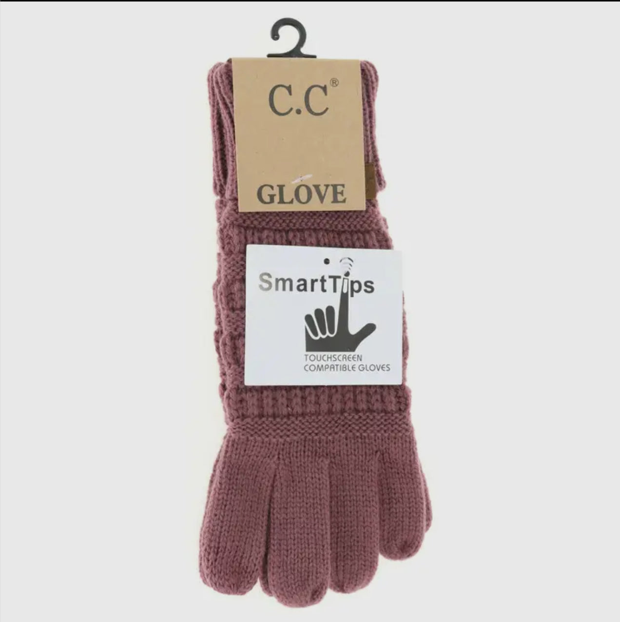 CC Solid Cable Knit Gloves