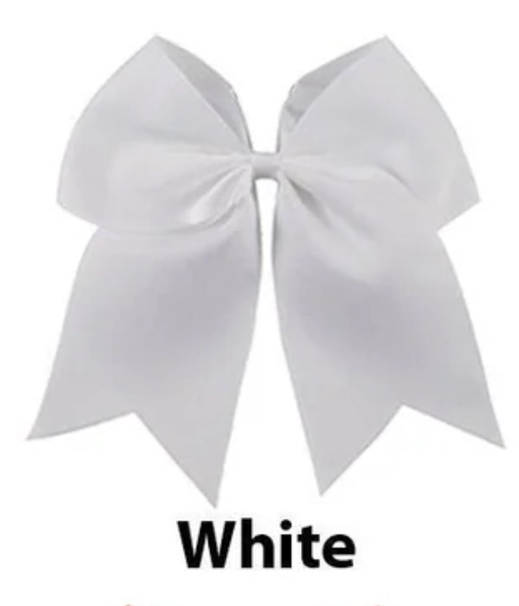 Cheer Bow with Ponytail Holder (7 Colors)