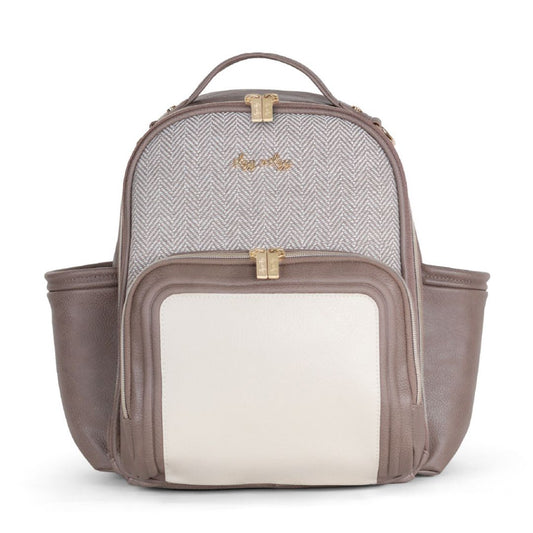 Itzy Ritzy Vanilla Latte Mini Plus Diaper Bag Backpack