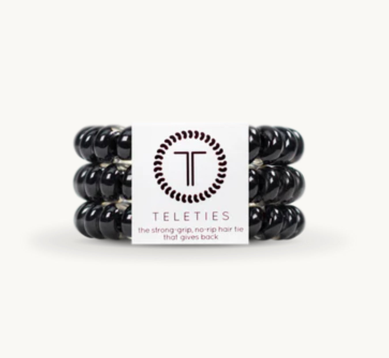 Teleties Jet Black Small Hair Ties