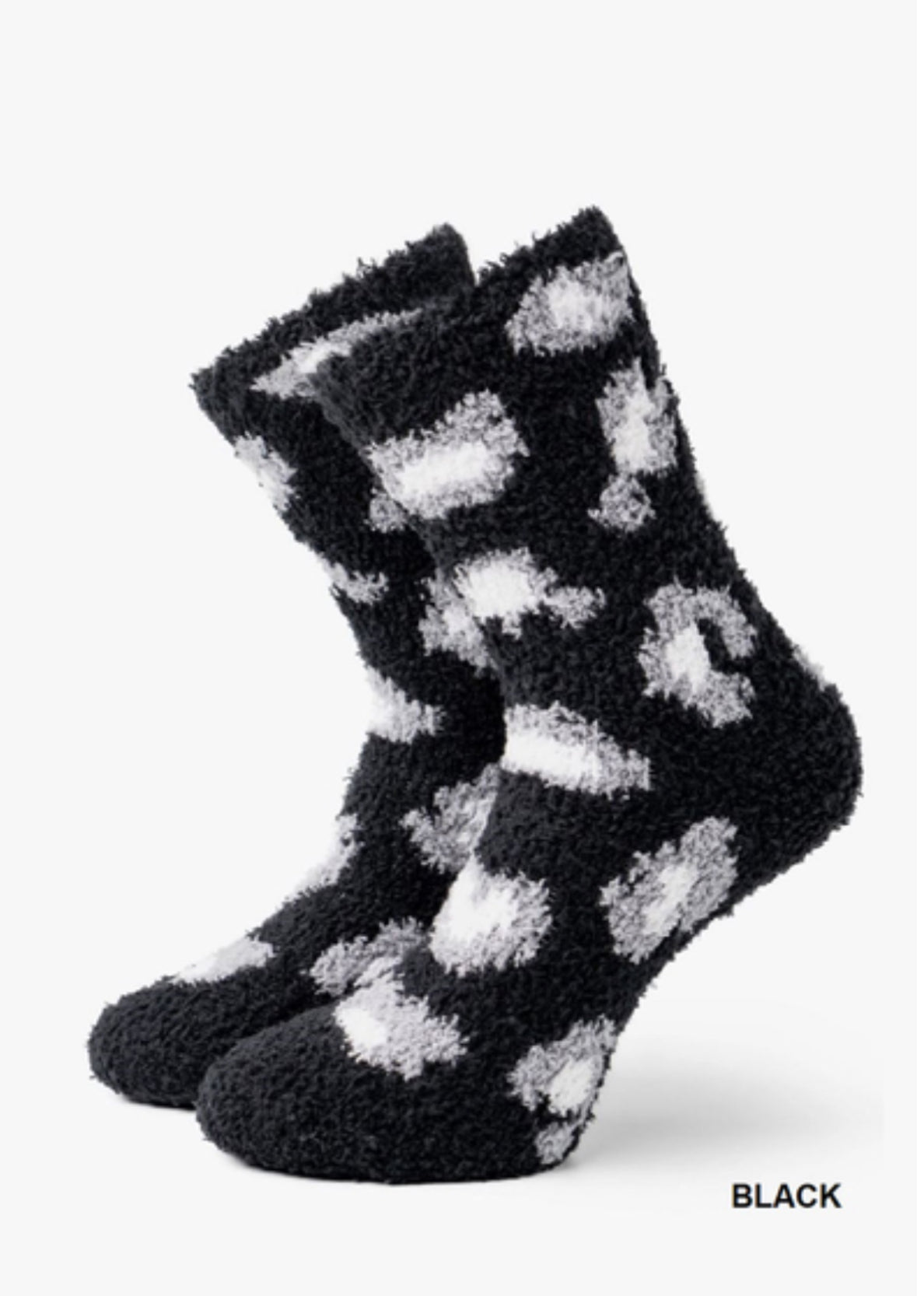 Leopard Fleece Plush Socks