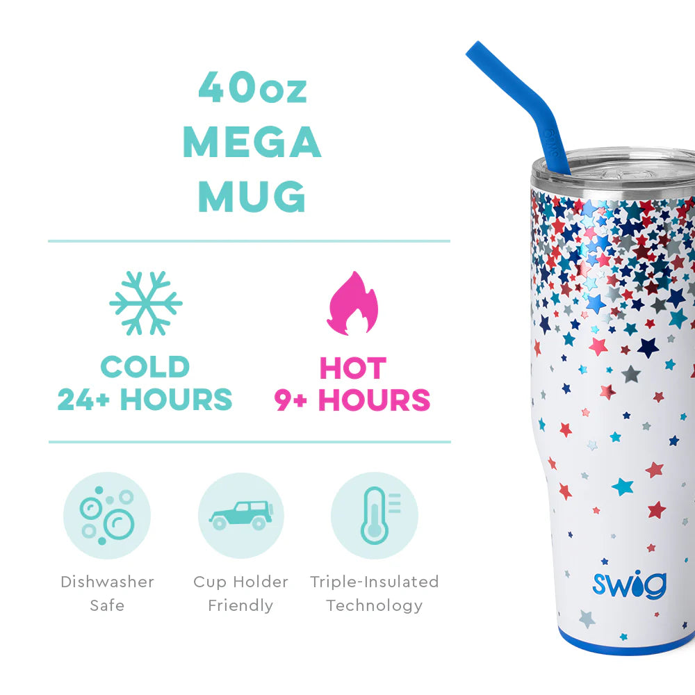 Swig 40oz Mega Mug in Star Spangled