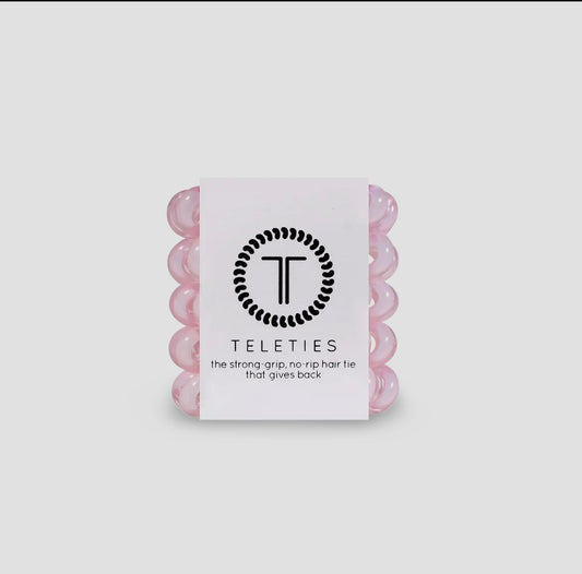 Teleties Rose Water Pink Hair Ties