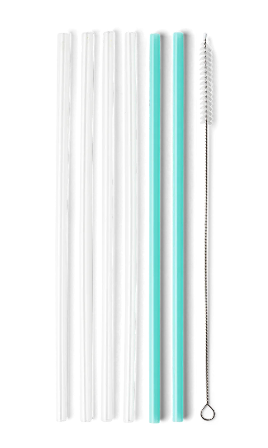 Swig Clear & Aqua Reusable Straw Set