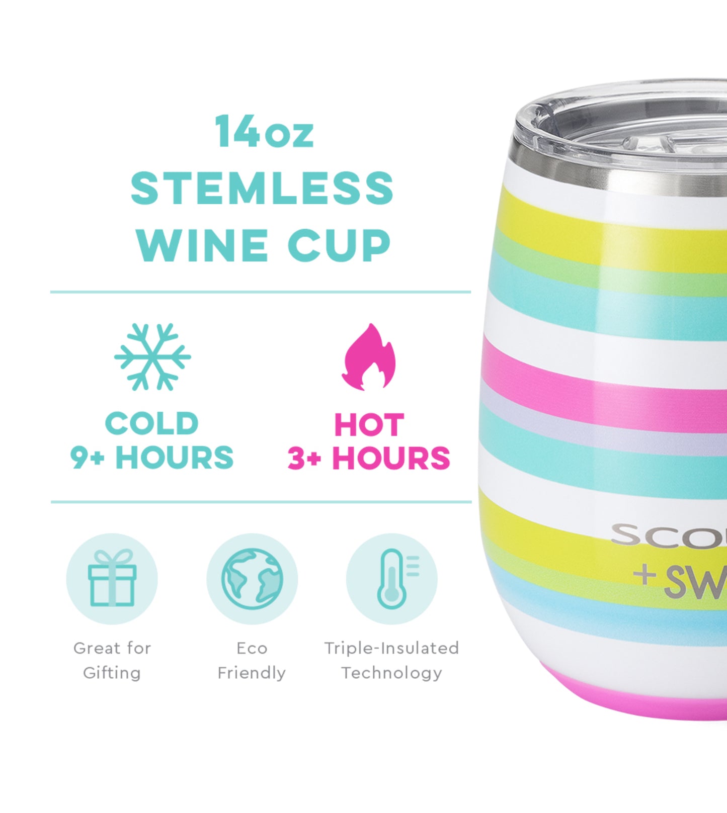 Swig SCOUT Sweet Tarts Stemless Wine Cup