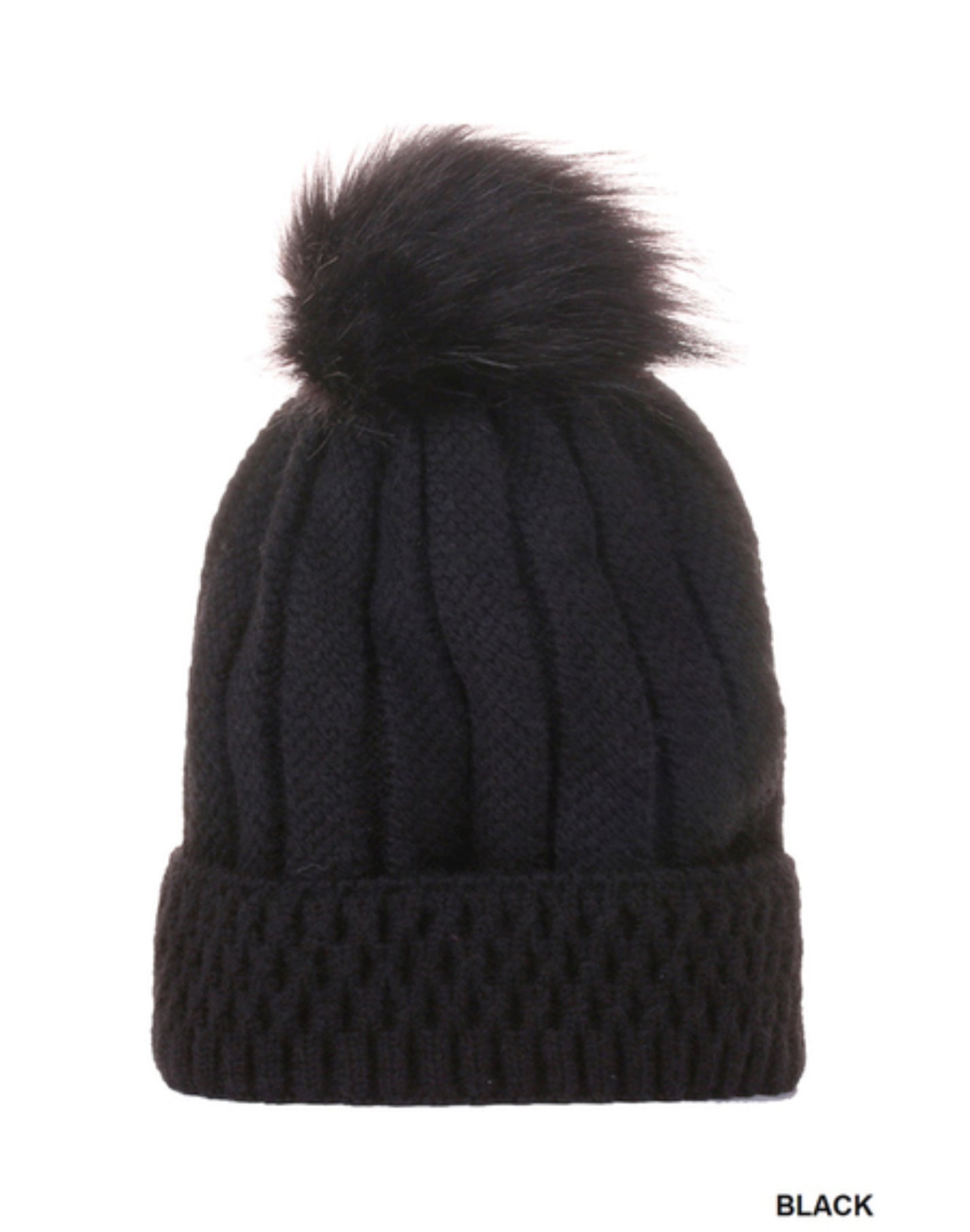 Knitted Pom Pom Beanie