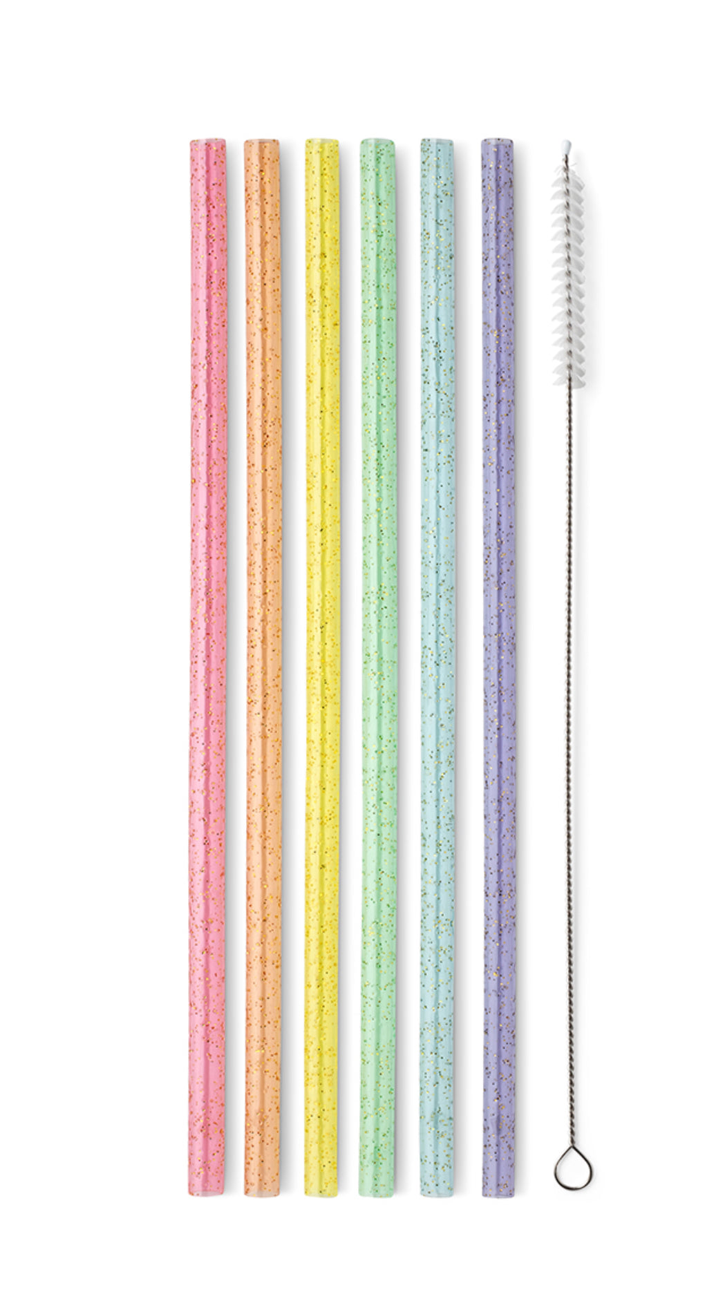 Swig Rainbow Glitter Reusable Straws