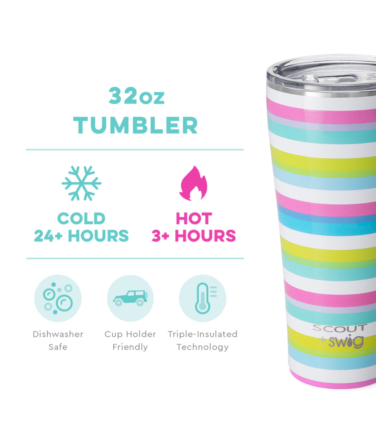 Swig SCOUT Sweet Tarts 32oz Tumbler