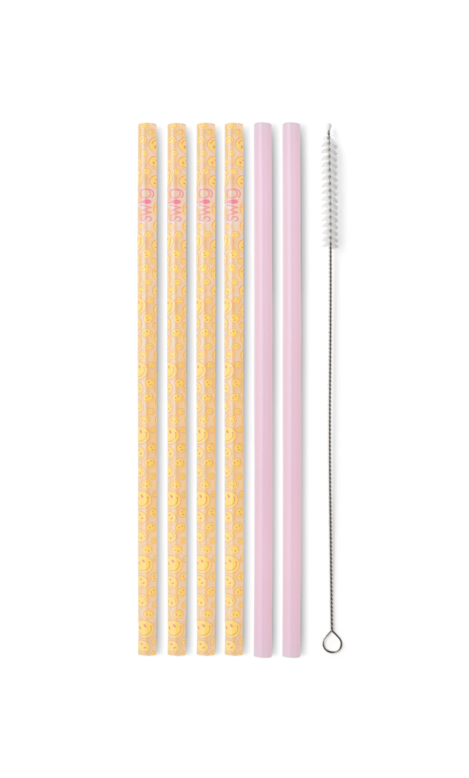 Oh Happy Day & Pink Reusable Straw Set