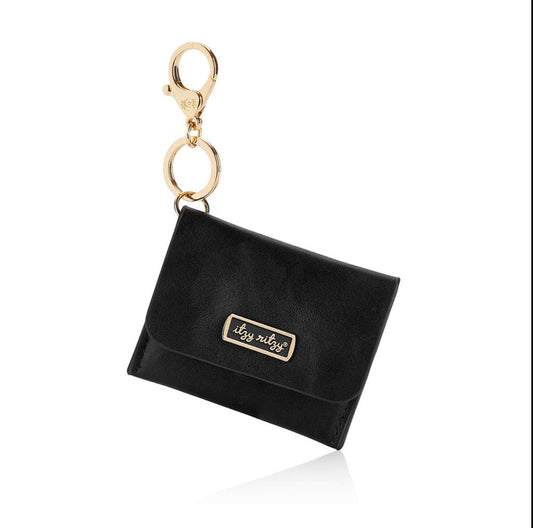 Itzy Ritzy Black Itzy Mini Wallet Card Holder & Key Chain Charm