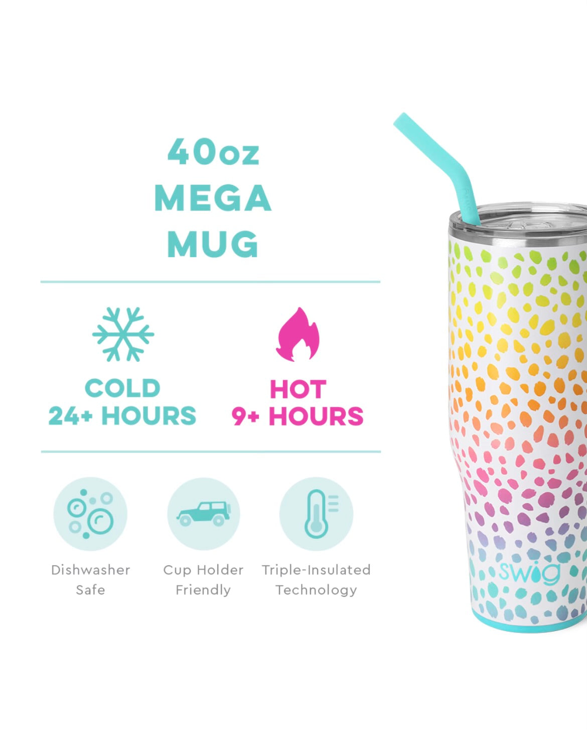 Swig 40oz Mega Mug in Wild Child