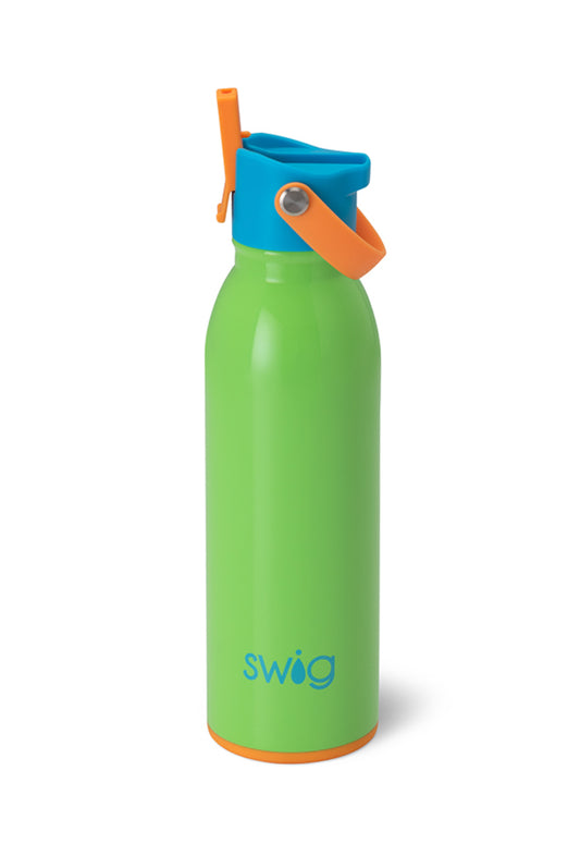 Flip & Sip Water Bottle 16oz in Lime Slime